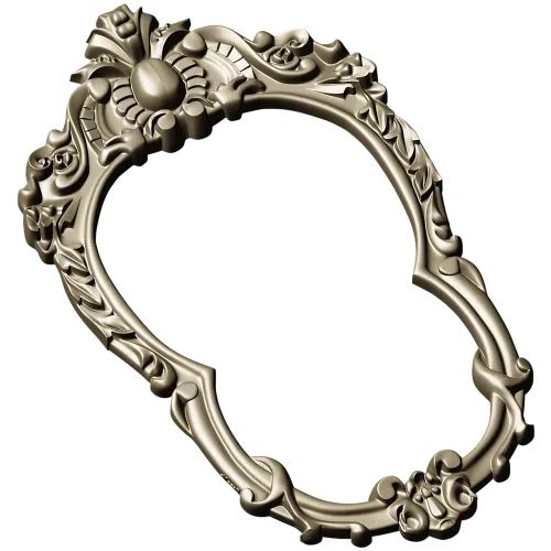 Ornate Oval Frame STL for CNC
