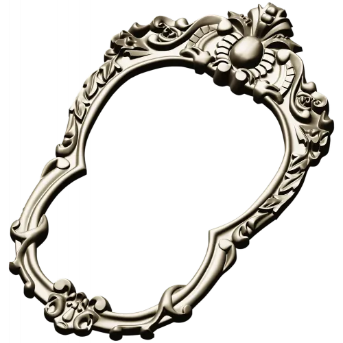 Ornate Oval Frame STL for CNC