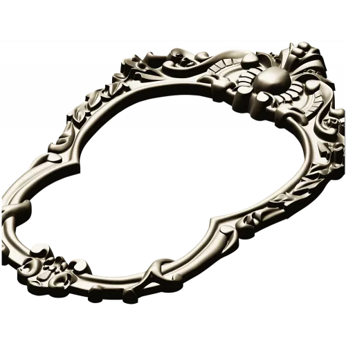 Ornate Oval Frame STL for CNC