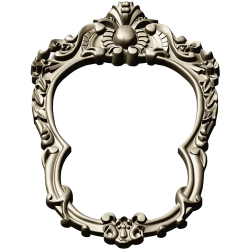 Ornate Oval Frame STL for CNC