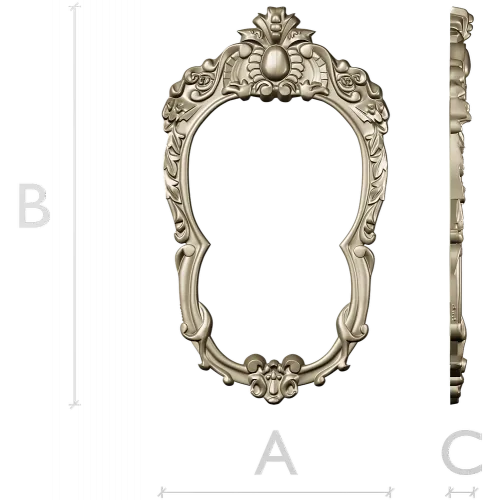 Ornate Oval Frame STL for CNC