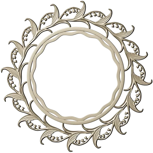 Ornamental Acanthus Round Frame - STL 3D Model for CNC