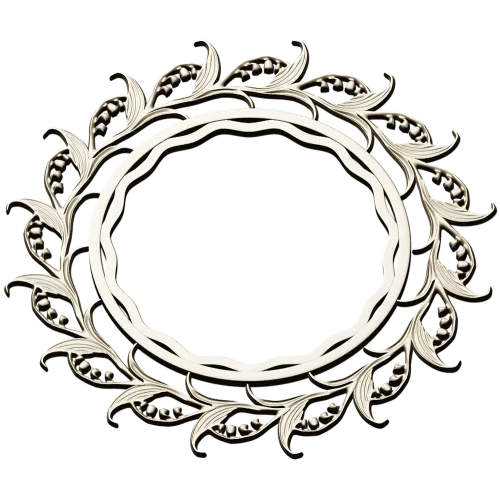 Ornamental Acanthus Round Frame - STL 3D Model for CNC