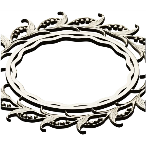 Ornamental Acanthus Round Frame - STL 3D Model for CNC
