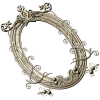 Ornate Oval Vine Frame STL 3D Model for CNC
