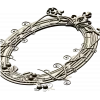 Ornate Oval Vine Frame STL 3D Model for CNC