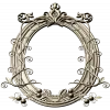 Ornate Oval Vine Frame STL 3D Model for CNC