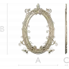 Ornate Oval Vine Frame STL 3D Model for CNC