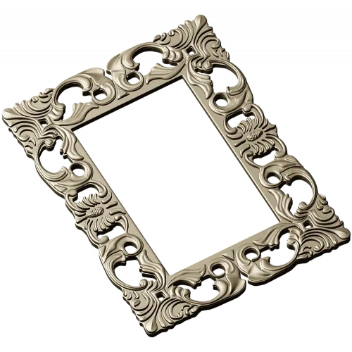 Rococo Filigree Frame - STL 3D model for CNC milling