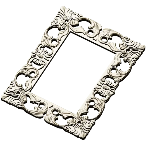 Rococo Filigree Frame - STL 3D model for CNC milling