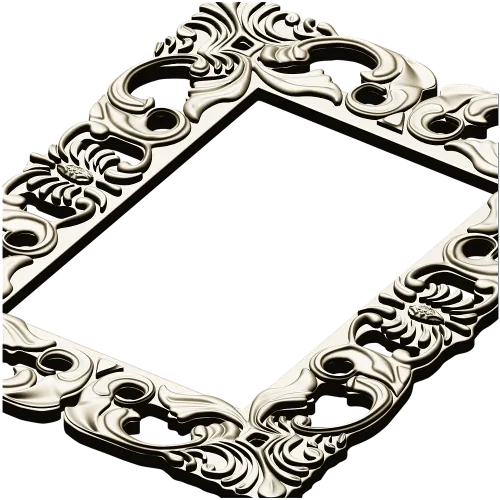 Rococo Filigree Frame - STL 3D model for CNC milling