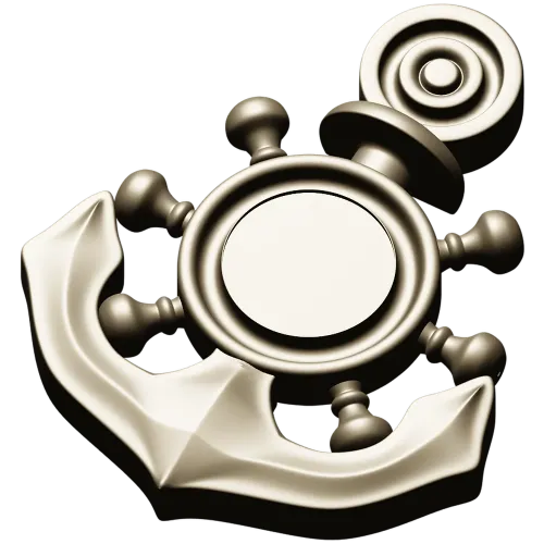 Nautical Anchor & Helm STL 3D Model for CNC