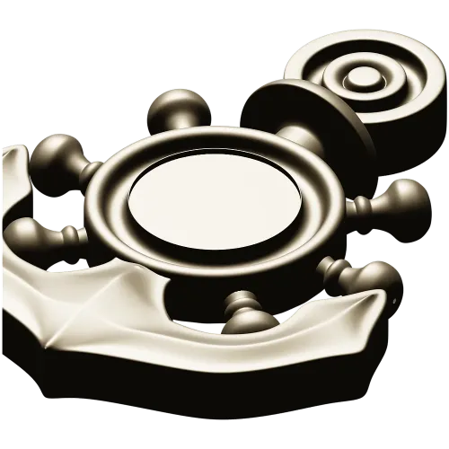Nautical Anchor & Helm STL 3D Model for CNC