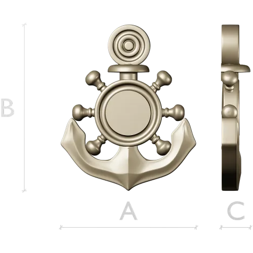Nautical Anchor & Helm STL 3D Model for CNC