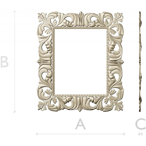Baroque Acanthus Frame - STL 3D model for CNC carving