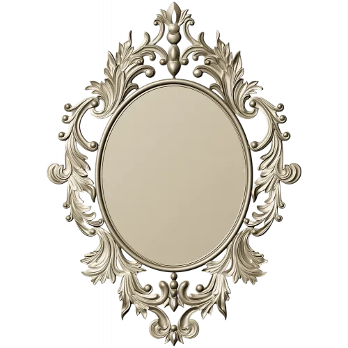 Ornamental Acanthus Oval Frame - STL 3D model for CNC