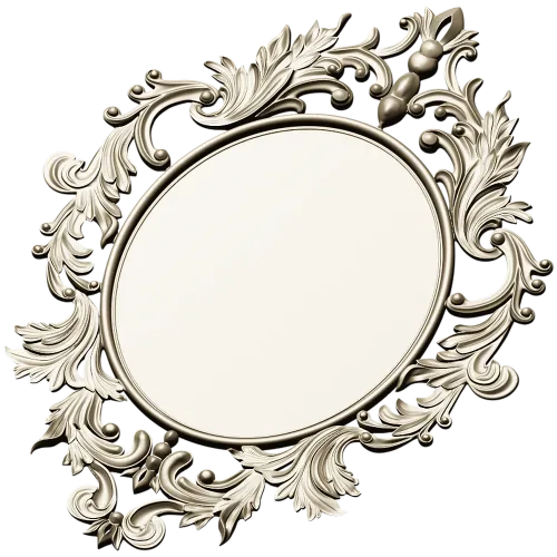 Ornamental Acanthus Oval Frame - STL 3D model for CNC