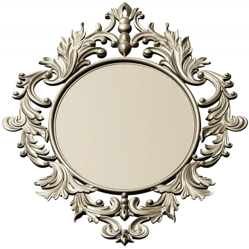 Ornamental Acanthus Oval Frame - STL 3D model for CNC