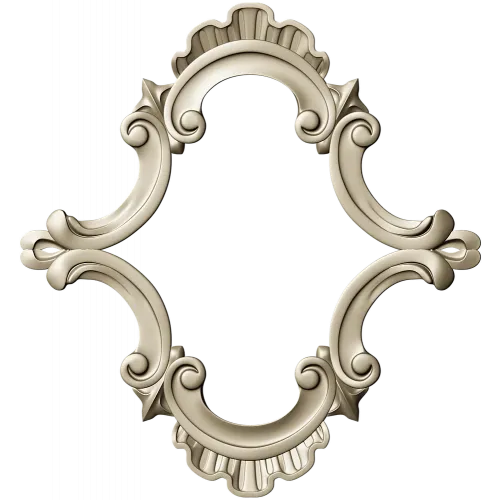 Baroque Cartouche Frame STL for CNC