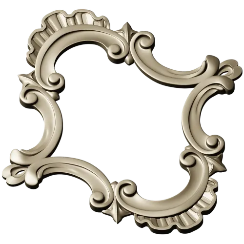 Baroque Cartouche Frame STL for CNC