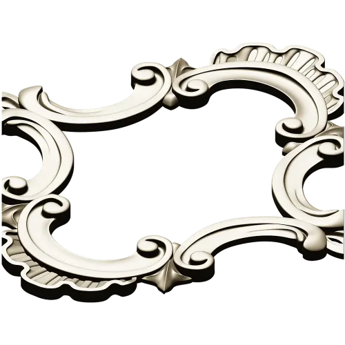Baroque Cartouche Frame STL for CNC