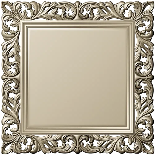 Baroque Square Frame STL 3D model for CNC milling
