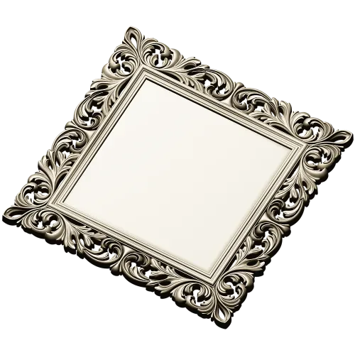 Baroque Square Frame STL 3D model for CNC milling