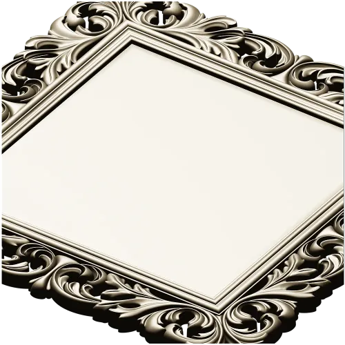 Baroque Square Frame STL 3D model for CNC milling