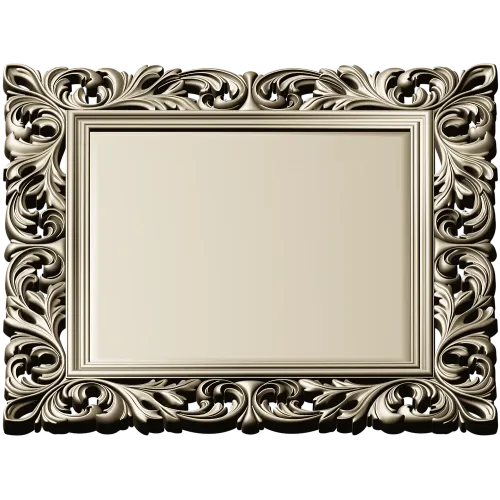 Baroque Square Frame STL 3D model for CNC milling