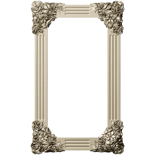 Декоративная рамка с уголками-розами - 3D STL для ЧПУ