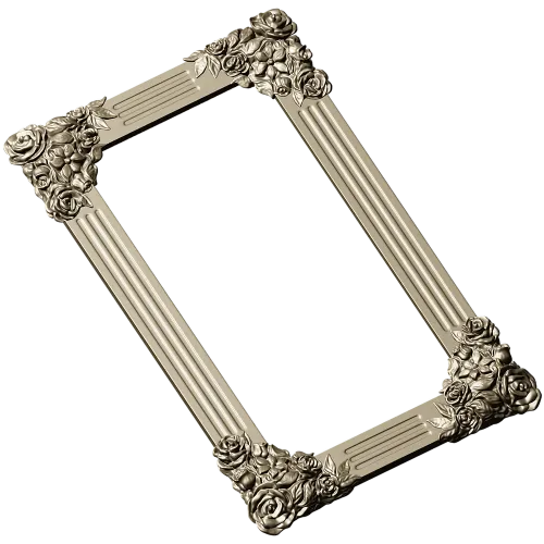 Декоративная рамка с уголками-розами - 3D STL для ЧПУ