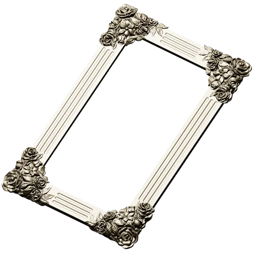 Декоративная рамка с уголками-розами - 3D STL для ЧПУ