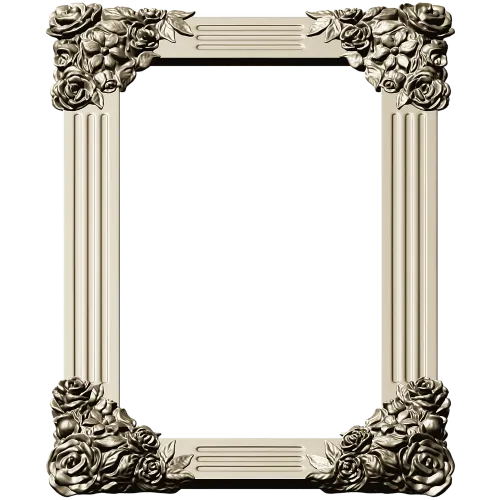 Декоративная рамка с уголками-розами - 3D STL для ЧПУ