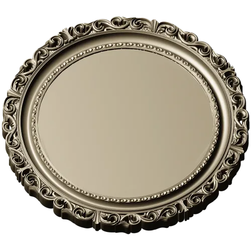 Ornate Round Frame STL - 3D Model for CNC Router