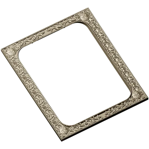 Baroque Floral Rectangular Frame STL for CNC