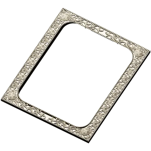 Baroque Floral Rectangular Frame STL for CNC