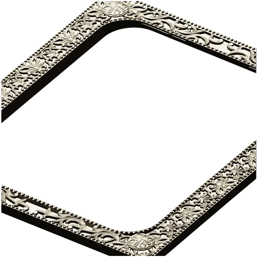 Baroque Floral Rectangular Frame STL for CNC