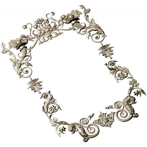 Rococo Floral Frame STL for CNC