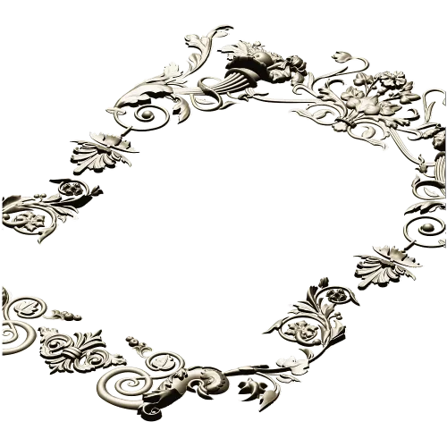 Rococo Floral Frame STL for CNC