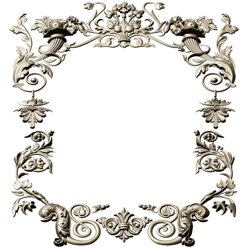 Rococo Floral Frame STL for CNC