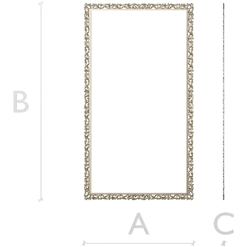 Ornate Baroque Rectangular Frame STL for CNC
