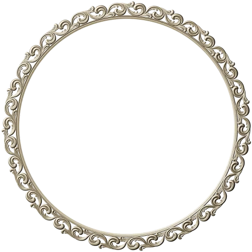 Ornate Round Scroll Frame - STL 3D Model for CNC
