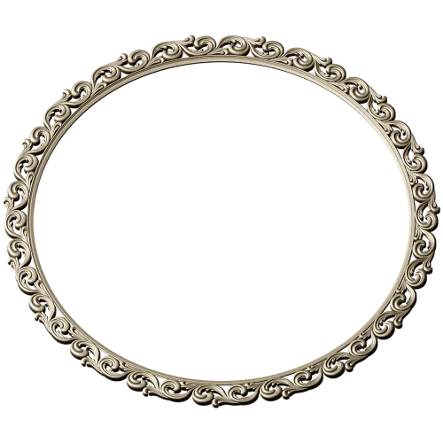 Ornate Round Scroll Frame - STL 3D Model for CNC