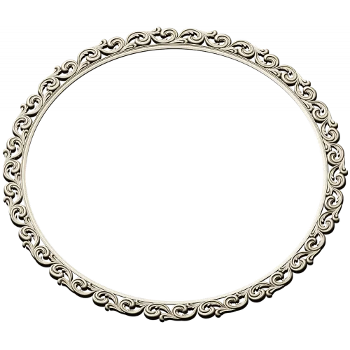 Ornate Round Scroll Frame - STL 3D Model for CNC