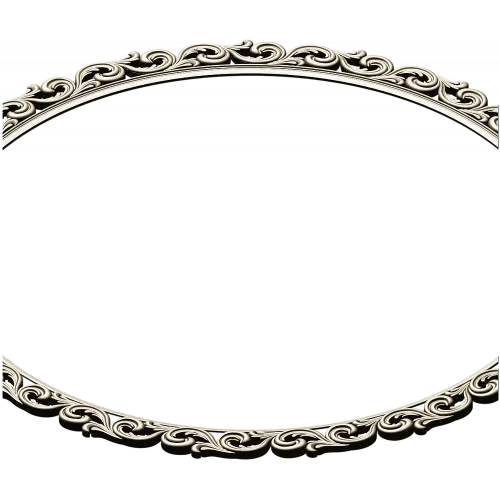 Ornate Round Scroll Frame - STL 3D Model for CNC