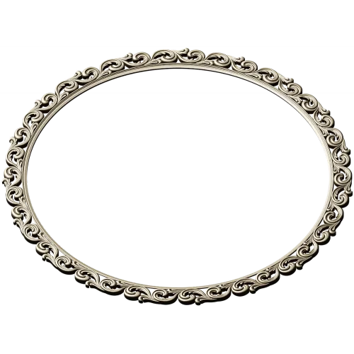Ornate Round Scroll Frame - STL 3D Model for CNC