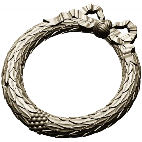 Laurel Wreath Frame - 3D STL model for CNC milling