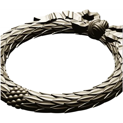 Laurel Wreath Frame - 3D STL model for CNC milling