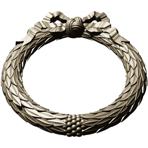 Laurel Wreath Frame - 3D STL model for CNC milling