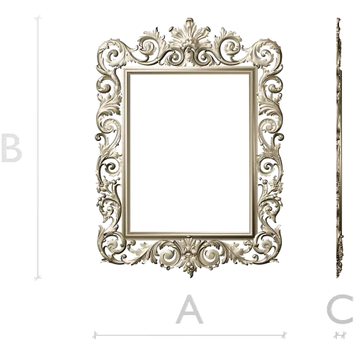 Baroque frame STL 3D model for CNC milling
